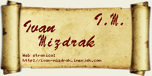 Ivan Mizdrak vizit kartica